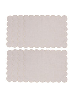 Sicily bordstabletter med snäckskalskant, 8-pack