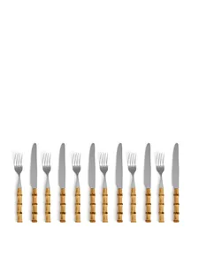 Bamboo cutlery set, 12 pieces