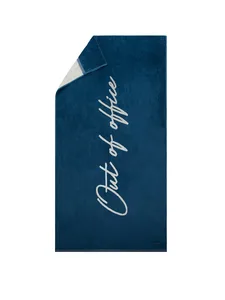 Out of office beach towel navy
