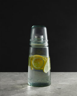 Karahvi ja lasi - 100% kierrätettyä lasia