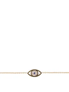 Evil eye necklace, gold