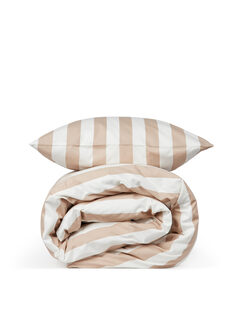 Tate percale bäddset, beige 2 delar
