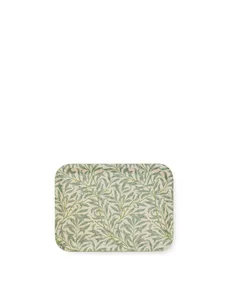 WM willow bough rectangular tray green