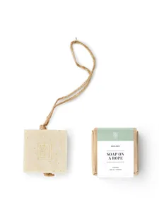 Mulino vegan soap on a rope